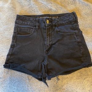 American Eagle Black Hi Rise Shorts